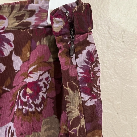 Vtg. Jaclyn Smith Chiffon Floral Maxi Skirt- Size 12 - Picture 4 of 5